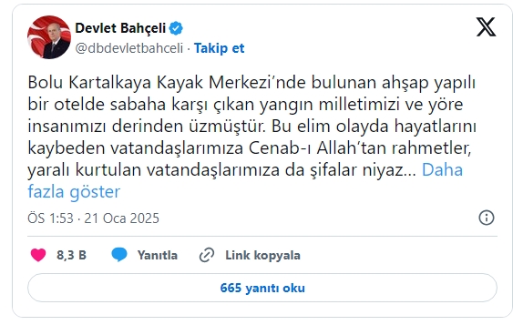 Bolu Kartalkaya yangın, Bolu son dakika, Devlet Bahçeli, Etimesgut, Etimesgut Haber, Etimesgut son dakika, Kartalkaya haber, Kartalkaya Son dakika, Kartalkaya yangın